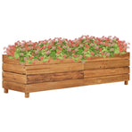 Raised Bed 150x40x38 cm Recycled Teak Wood and Steel