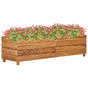 Raised Bed 150x40x38 cm Recycled Teak Wood and Steel