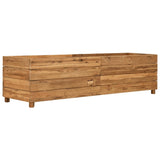 Raised Bed 150x40x38 cm Recycled Teak Wood and Steel - Extra Image