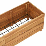 Raised Bed 150x40x38 cm Recycled Teak Wood and Steel
