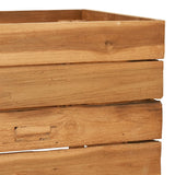 Raised Bed 150x40x38 cm Recycled Teak Wood and Steel - Rear View