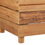 Raised Bed 150x40x38 cm Recycled Teak Wood and Steel - Close-Up Angle