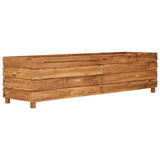 Raised Bed 150x40x38 cm Recycled Teak Wood and Steel - Extra Image