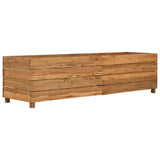 Raised Bed 150x40x38 cm Recycled Teak Wood and Steel - Extra Image