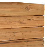 Raised Bed 100x40x55 cm Recycled Teak Wood and Steel - Rear View