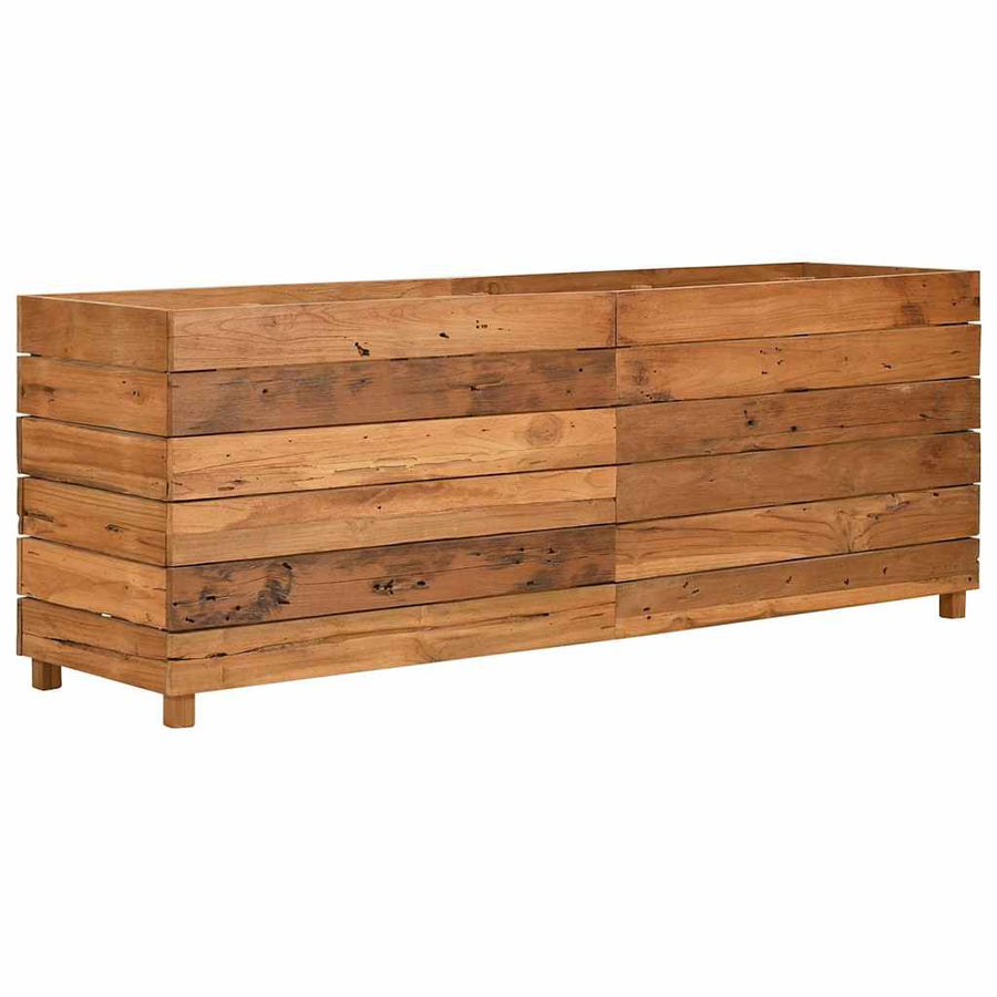 Raised Bed 150x40x55 cm Recycled Teak Wood and Steel