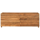 Raised Bed 150x40x55 cm Recycled Teak Wood and Steel - Side View