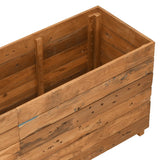 Raised Bed 150x40x55 cm Recycled Teak Wood and Steel - 45-Degree Angle