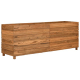 Raised Bed 150x40x55 cm Recycled Teak Wood and Steel - Extra Image