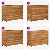 Raised Bed 100x40x72 cm Recycled Teak Wood and Steel