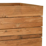 Raised Bed 150x40x72 cm Recycled Teak Wood and Steel - Extra Image
