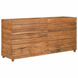 Raised Bed 150x40x72 cm Recycled Teak Wood and Steel - Top-Down View