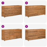 Raised Bed 150x40x72 cm Recycled Teak Wood and Steel - Extra Image