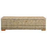 Storage Box 120 cm Kubu Rattan and Solid Mango Wood - Side View