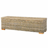 Storage Box 120 cm Kubu Rattan and Solid Mango Wood - 45-Degree Angle