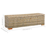 Storage Box 120 cm Kubu Rattan and Solid Mango Wood