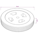 Sunlounger Spare Wheels 2 pcs Solid Teak Wood