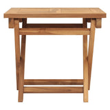 Sun Lounger with Table Solid Teak Wood - Extra Image