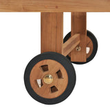 Sun Lounger with Cushion Solid Teak Wood Dark Grey - Extra Image