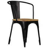 Dining Chairs 6 pcs Black Solid Mango Wood