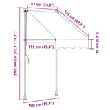 Manual Retractable Awning 100 cm Anthracite
