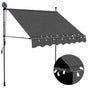 Manual Retractable Awning with LED 200 cm Anthracite