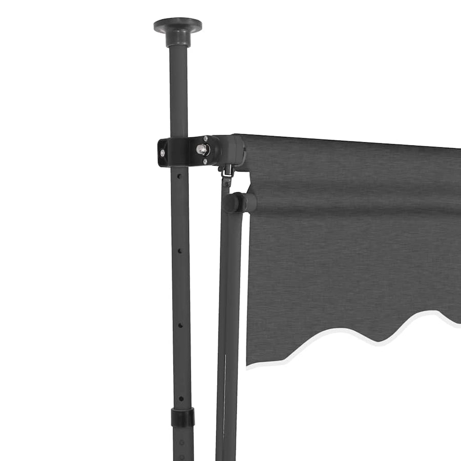 Manual Retractable Awning with LED 200 cm Anthracite