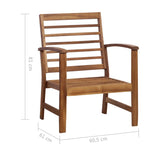 4 Piece Garden Lounge Set Solid Acacia Wood - Extra Image