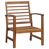 4 Piece Garden Lounge Set Solid Acacia Wood - Side View