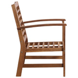4 Piece Garden Lounge Set Solid Acacia Wood - 45-Degree Angle
