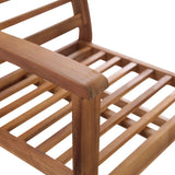 4 Piece Garden Lounge Set Solid Acacia Wood - Rear View