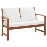4 Piece Garden Lounge Set with Cushions Solid Acacia Wood - Close-Up Angle