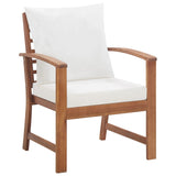 4 Piece Garden Lounge Set with Cushions Solid Acacia Wood - Extra Image