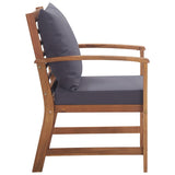 4 Piece Garden Lounge Set with Cushions Solid Acacia Wood - Extra Image