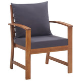 4 Piece Garden Lounge Set with Cushions Solid Acacia Wood - Extra Image