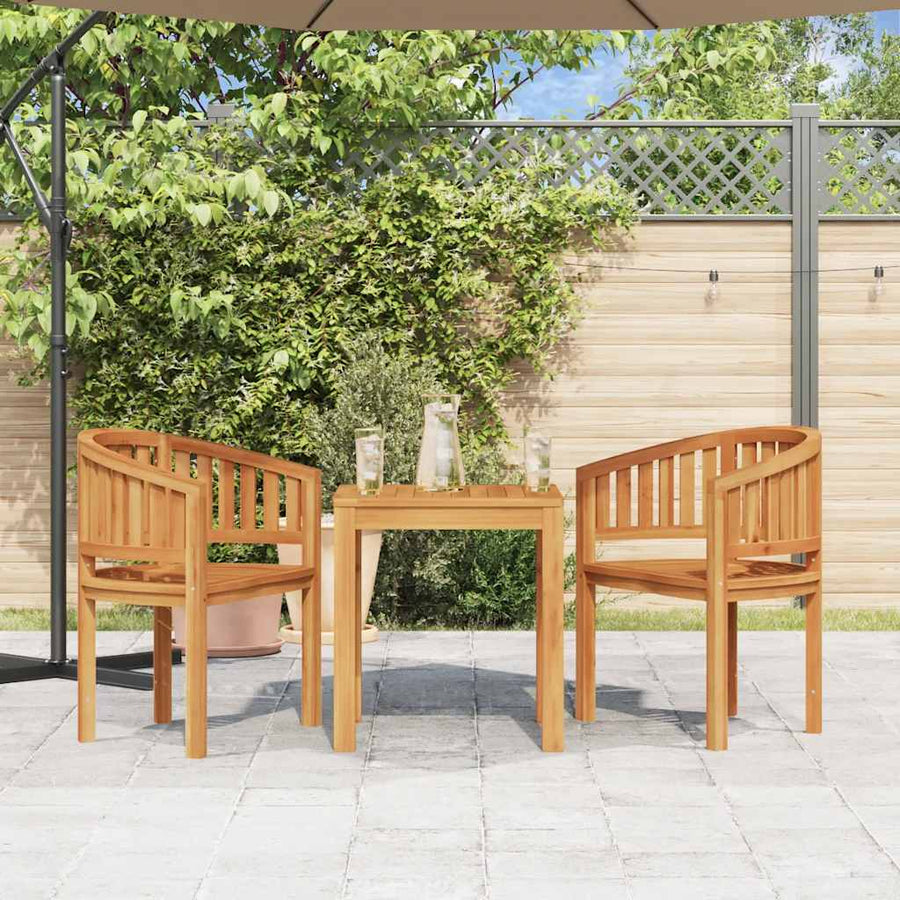 Banana Chairs 2 pcs Solid Teak Wood