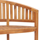 Banana Bench 120 cm Solid Teak Wood - Close-Up Angle