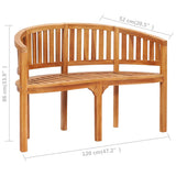 Banana Bench 120 cm Solid Teak Wood - Extra Image
