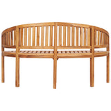 Banana Bench 151 cm Solid Teak Wood - Rear View