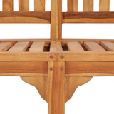 Banana Bench 151 cm Solid Teak Wood - Low Angle