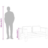 Garden Sofa with Cushion 140 cm Solid Acacia Wood Cream White
