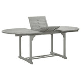 Garden Table Grey 200x100x75 cm Solid Acacia Wood