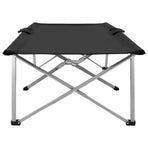 Camping Bed 206x75x45 cm XXL Black