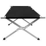 Camping Bed 210x80x48 cm XXL Black