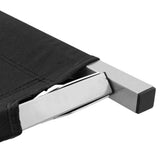 Camping Bed 210x80x48 cm XXL Black