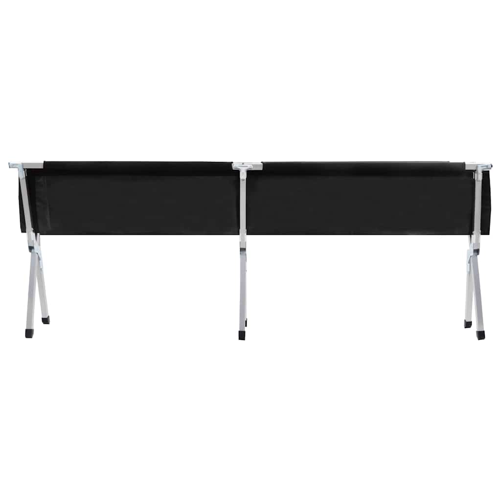 Camping Bed 210x80x48 cm XXL Black