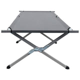 Camping Bed 210x80x48 cm XXL Grey - Front View