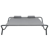 Outdoor Lounge Bed Fabric Anthracite - Front View