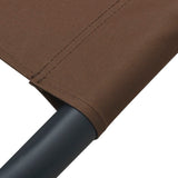 Outdoor Lounge Bed with Canopy & Pillow Brown