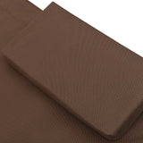 Outdoor Lounge Bed with Canopy & Pillow Brown - Rear View